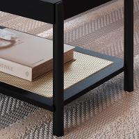 Mesa De Centro 93 Cm Pes Madeira Oslo 27961 Nero Artesano Nero