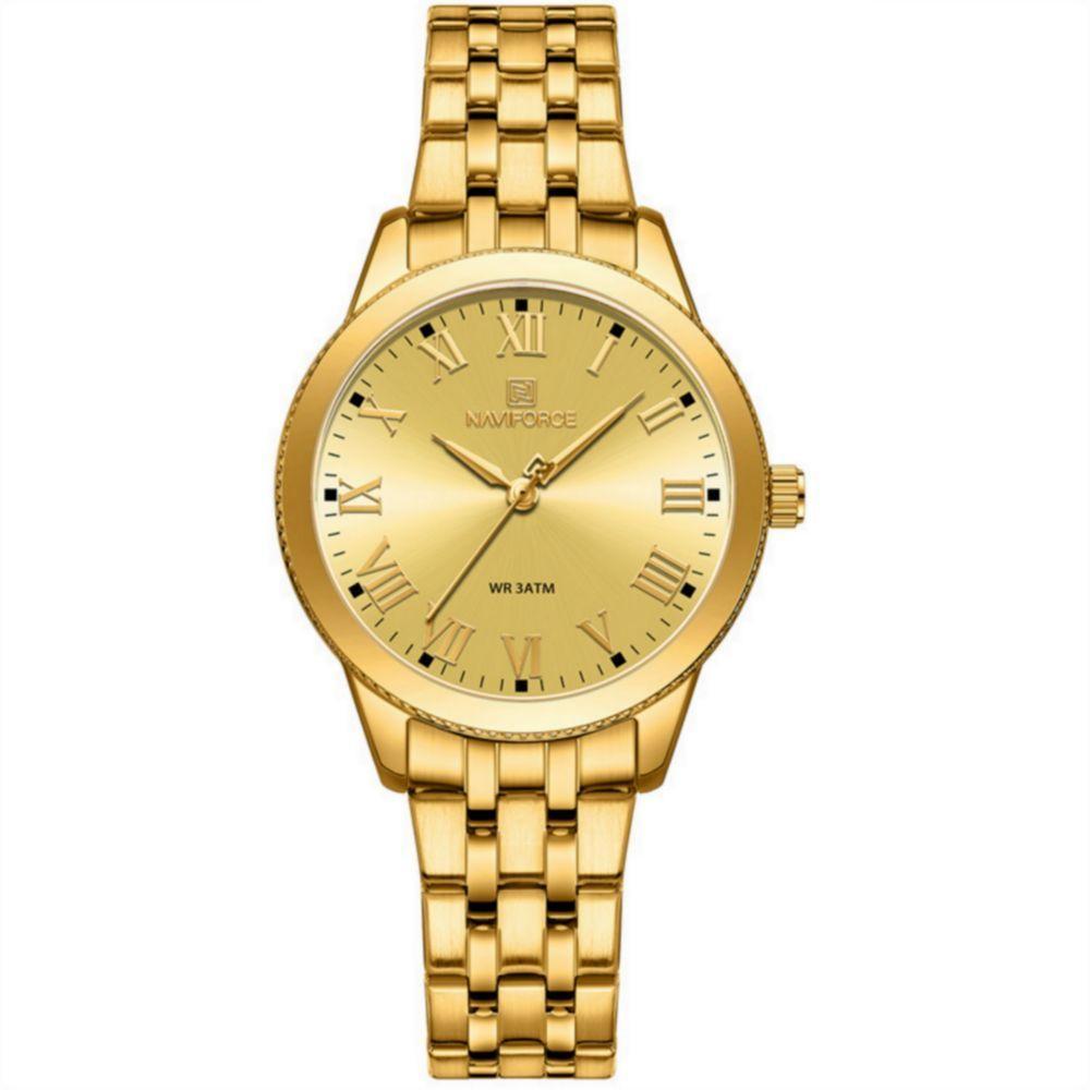 Relógio De Pulso Feminino Design Classico Simples Elegance Dourado - 1