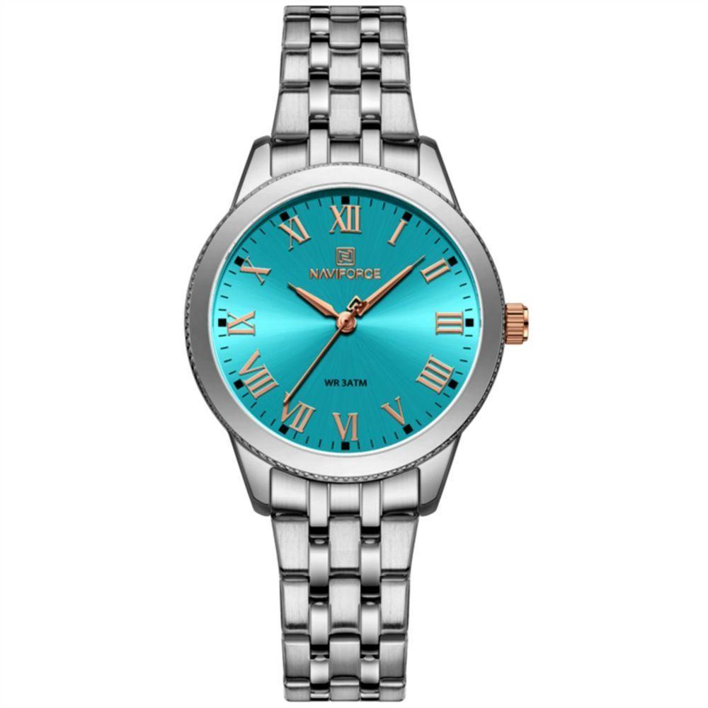 Relógio De Pulso Feminino Design Classico Simples Elegance Azul Celeste - 1