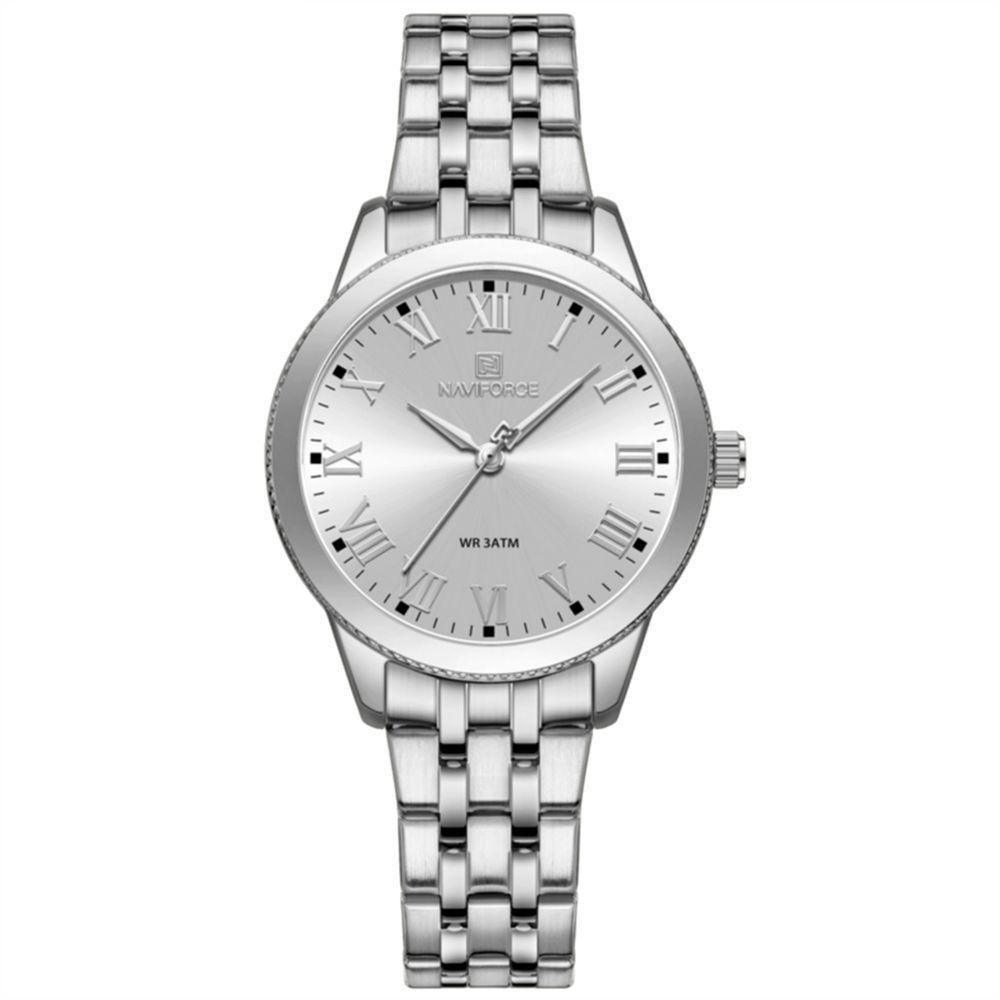Relógio De Pulso Feminino Design Classico Simples Elegance Branco - 1