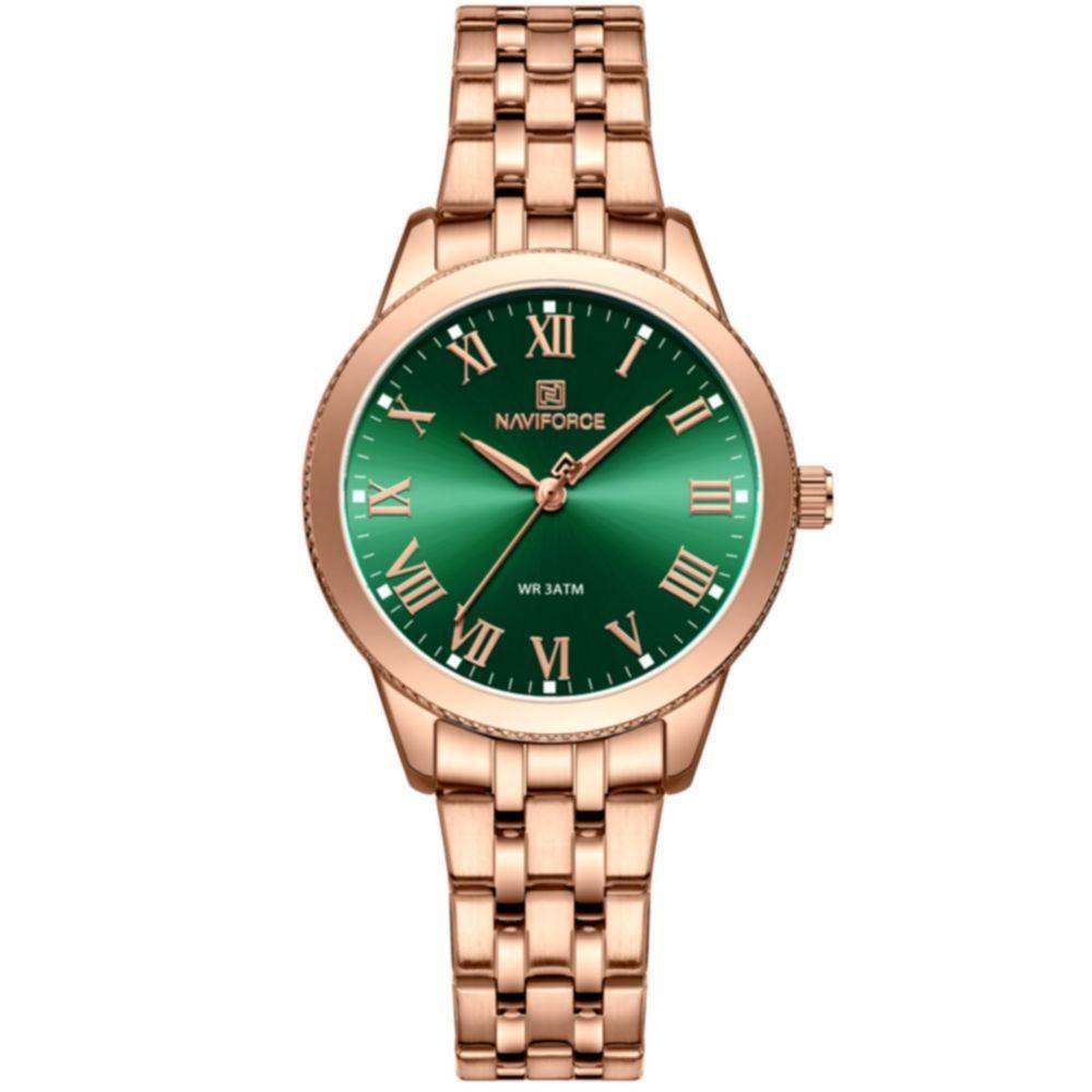 Relógio De Pulso Feminino Design Classico Simples Elegance Verde - 1