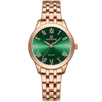 Relógio De Pulso Feminino Design Classico Simples Elegance Verde - 1