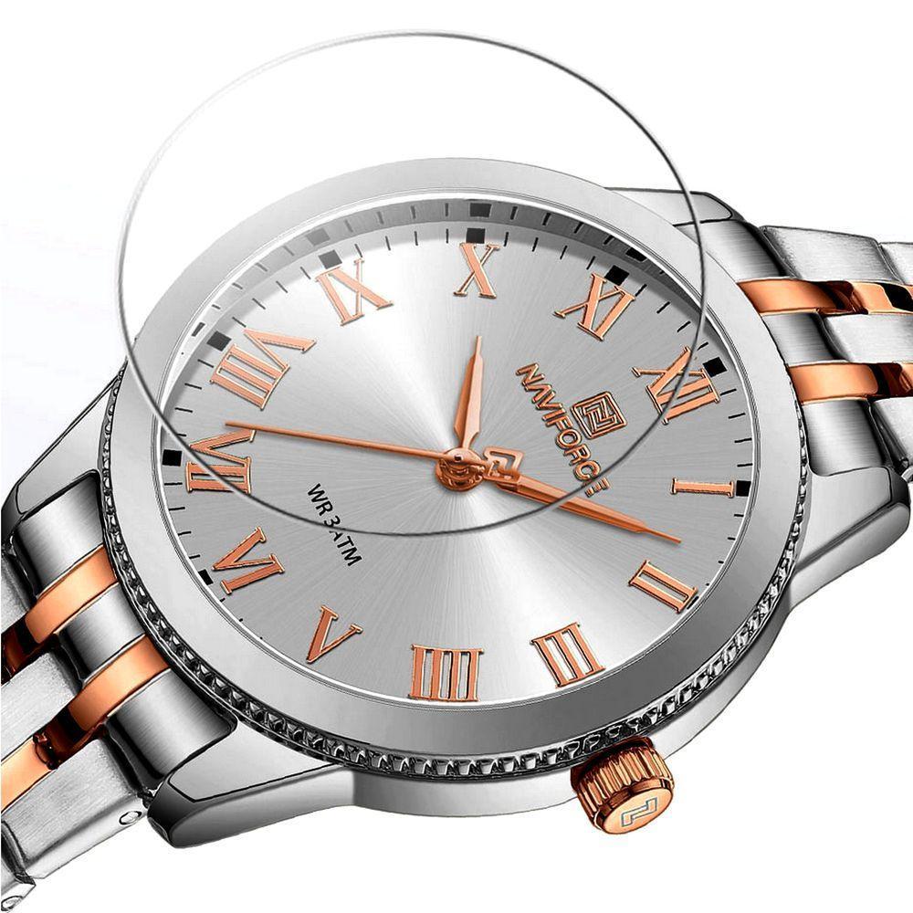 Relógio De Pulso Feminino Design Classico Simples Elegance Rose - 4