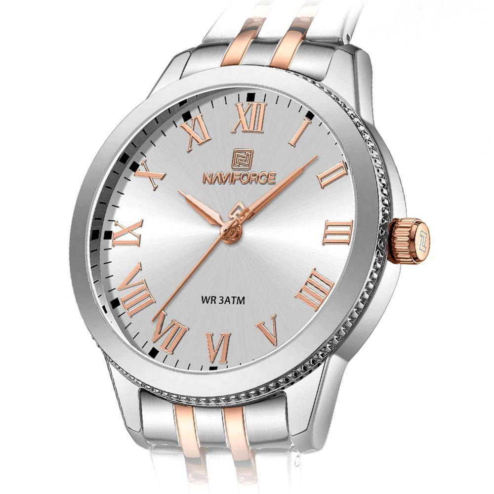 Relógio De Pulso Feminino Design Classico Simples Elegance Rose - 5