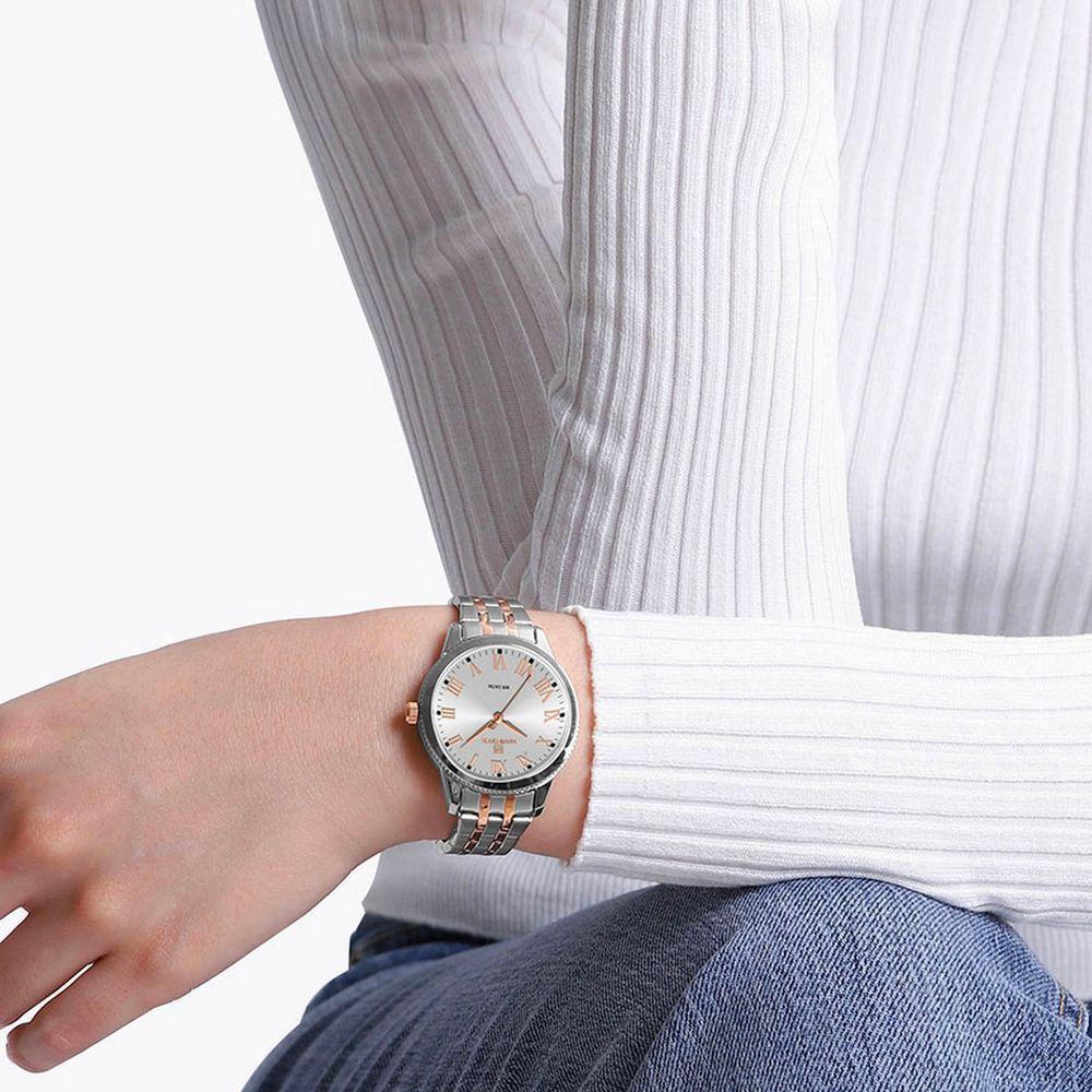 Relógio De Pulso Feminino Design Classico Simples Elegance Rose - 6