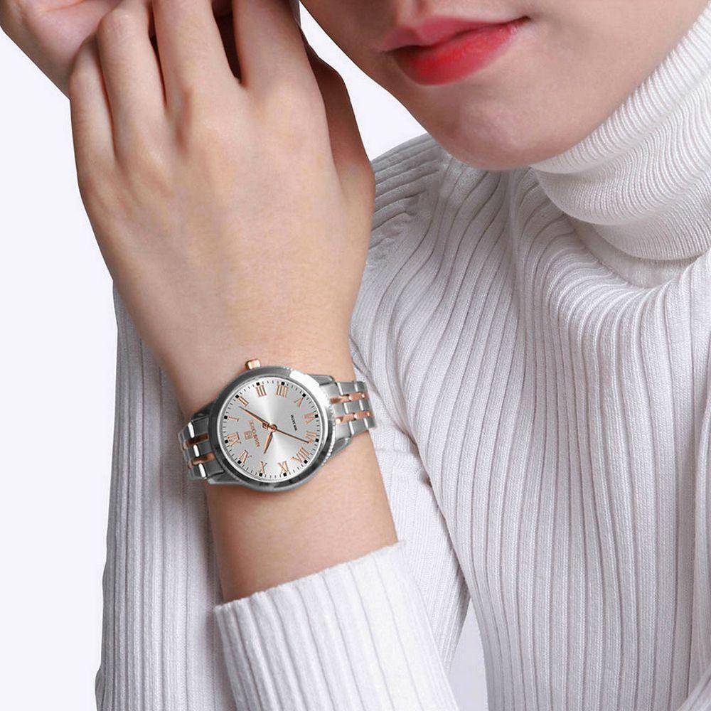 Relógio De Pulso Feminino Design Classico Simples Elegance Rose - 7