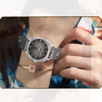 Relógio De Quartzo Feminino Com Estampa Cobra Animal Print Pulseira De Couro Cinza