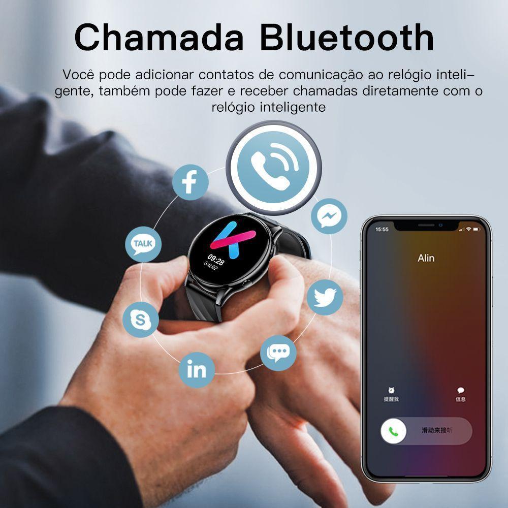 Relógio Inteligente Gw5 1,39 Polegadas Nfc Bluetooth 5.2 100+ Esportivo Preto - 3
