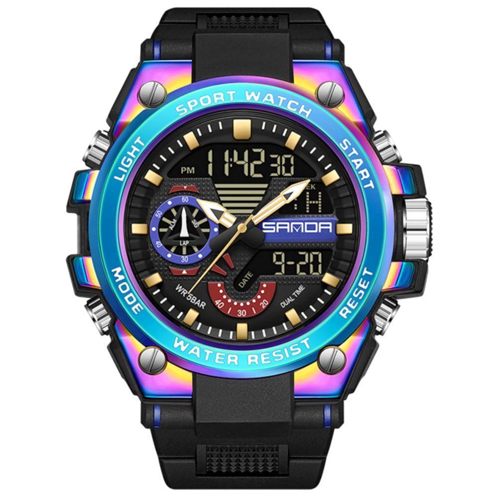 Relógio Masculino Esportivo Digital Multifuncional Azul Celeste - 1