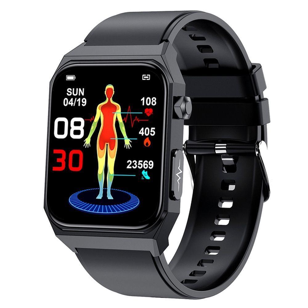 Relógio Inteligente North Edge 1,9 Polegadas Ecg+ppg Monitor Saúde Preto Silicone - 1