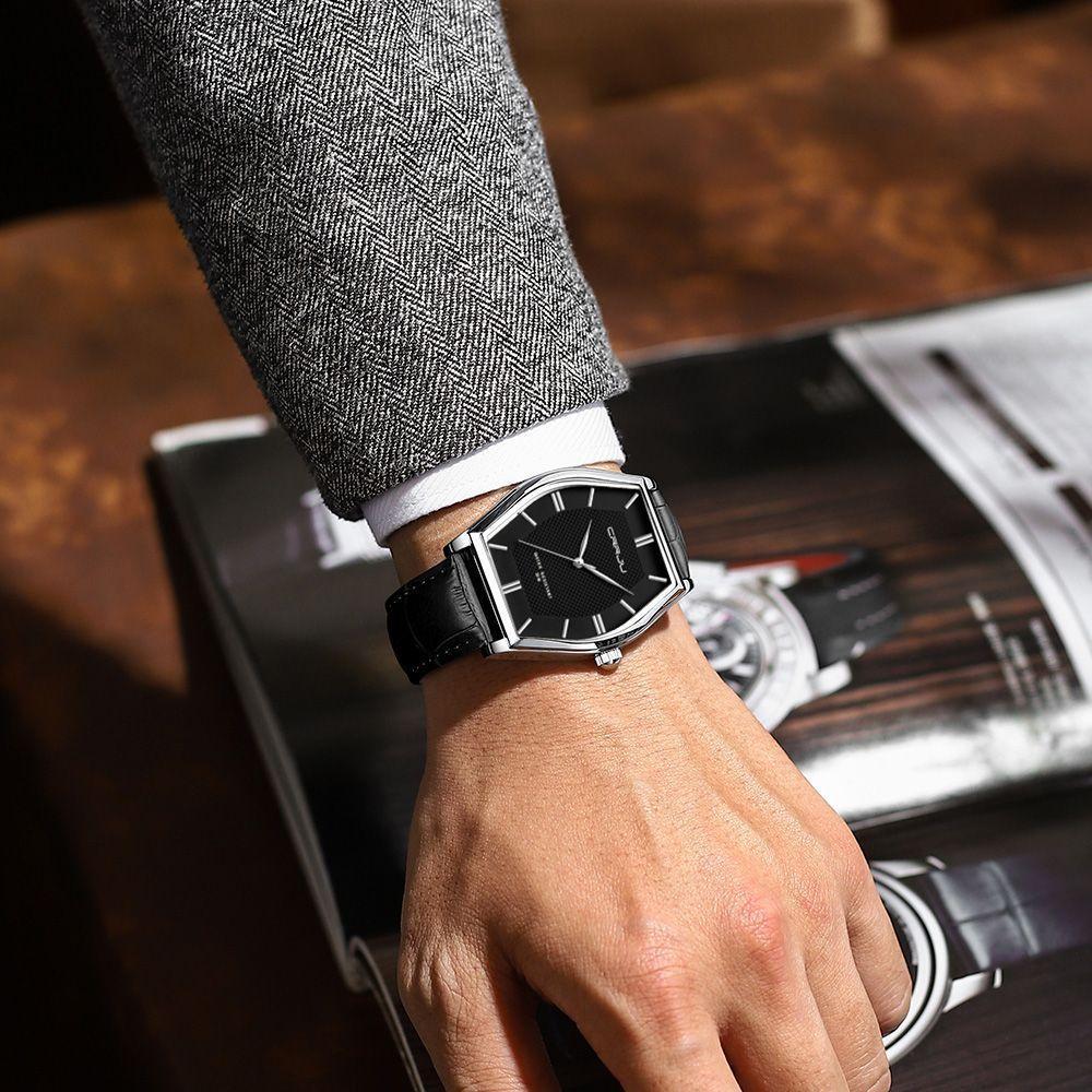 Relógio Crrju Negócios Casual De Pulso De Quartzo Preto Prata - 2