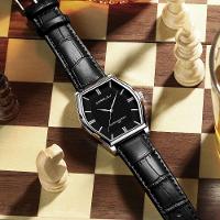 Relógio Crrju Negócios Casual De Pulso De Quartzo Preto Prata - 3