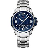 Relógio De Pulso Em Aço Inoxidável Clássico Esportivo Nf9215s Azul - 1