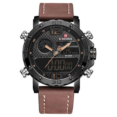 Relógio Esportivo Naviforce De Pulso Quartzo Nf9134 Bege