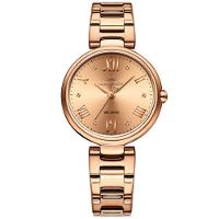 Relógio De Pulso De Aço Inoxidável Para Mulheres Design Classico Rosê - 1