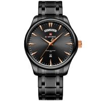 Relógio Masculino De Luxo Em Aço Inoxidável Quartzo Preto - 1