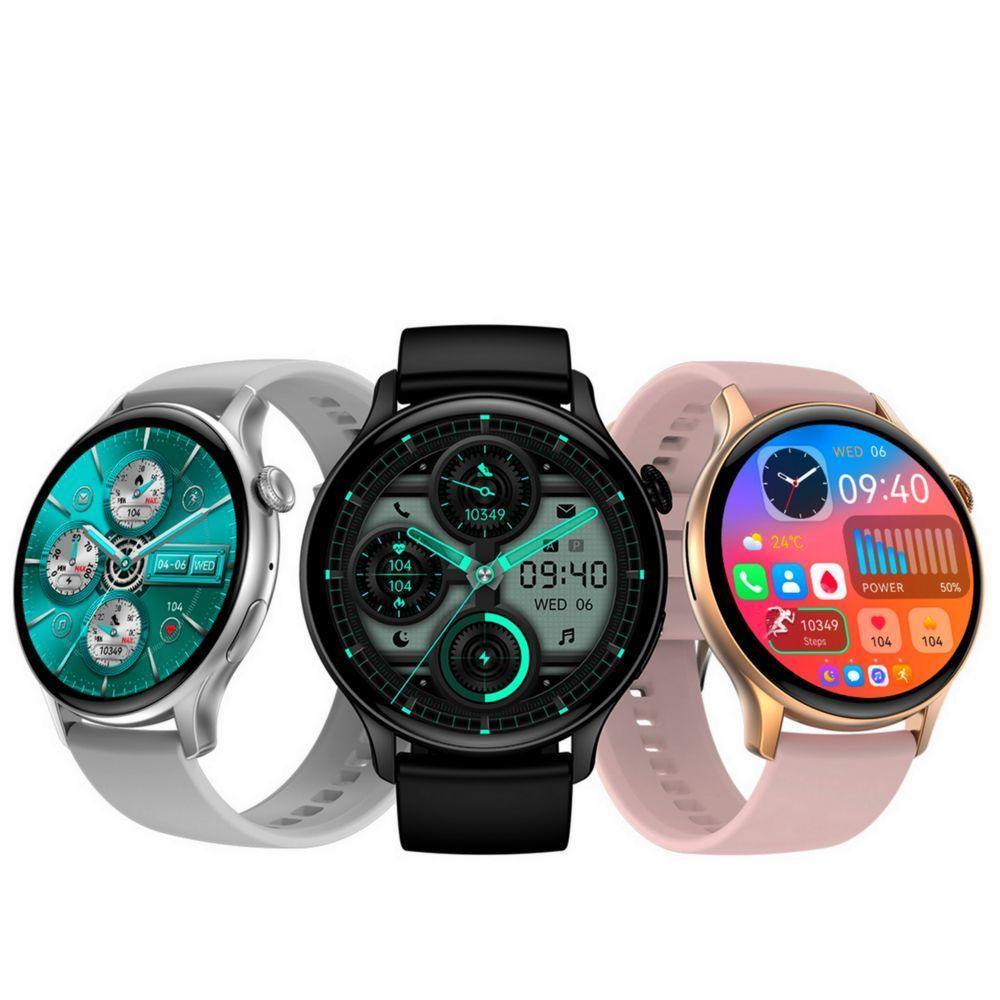 Relógio Inteligente Chamada Bluetooth Tela Amoled Hd Rosa - 4