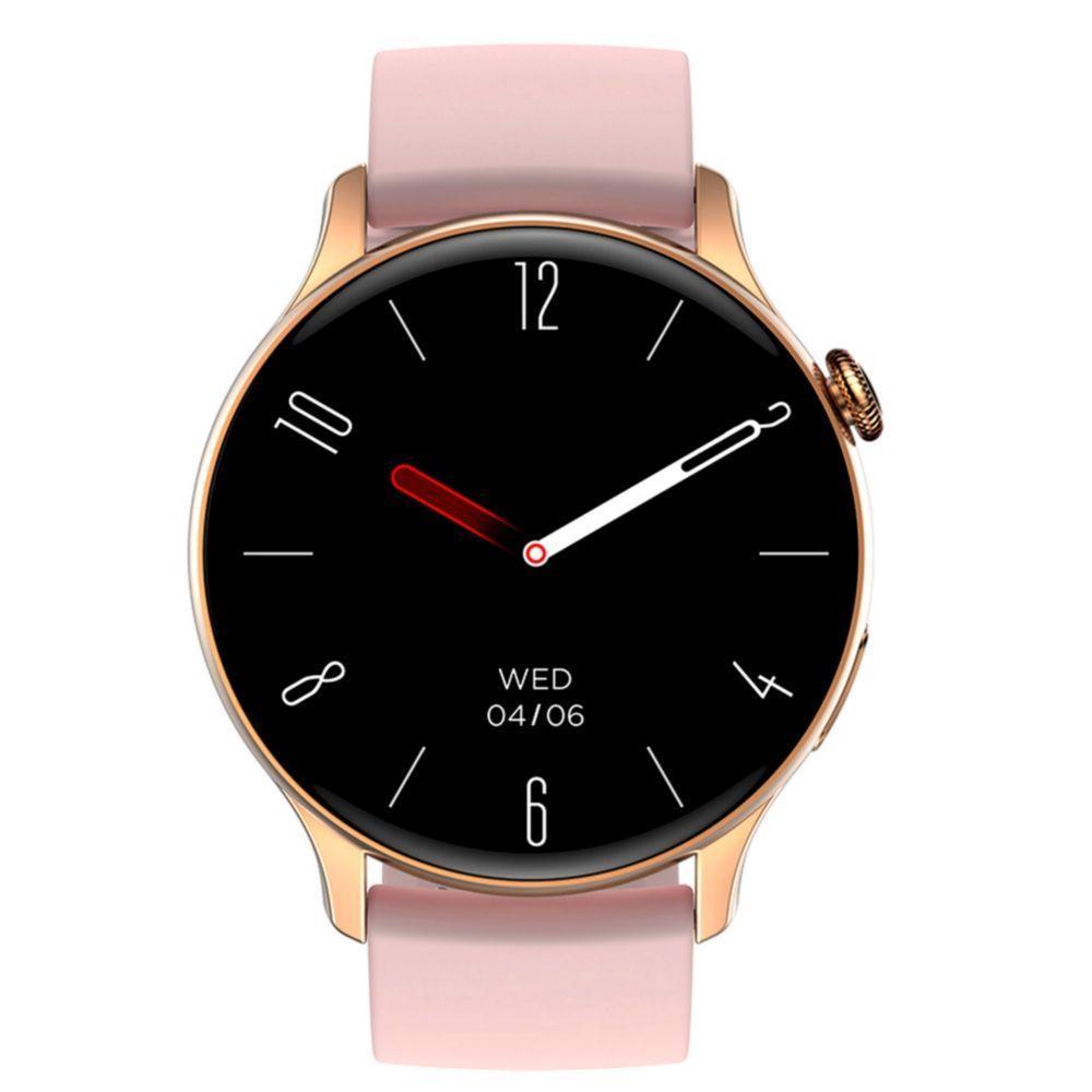 Relógio Inteligente Chamada Bluetooth Tela Amoled Hd Rosa - 6
