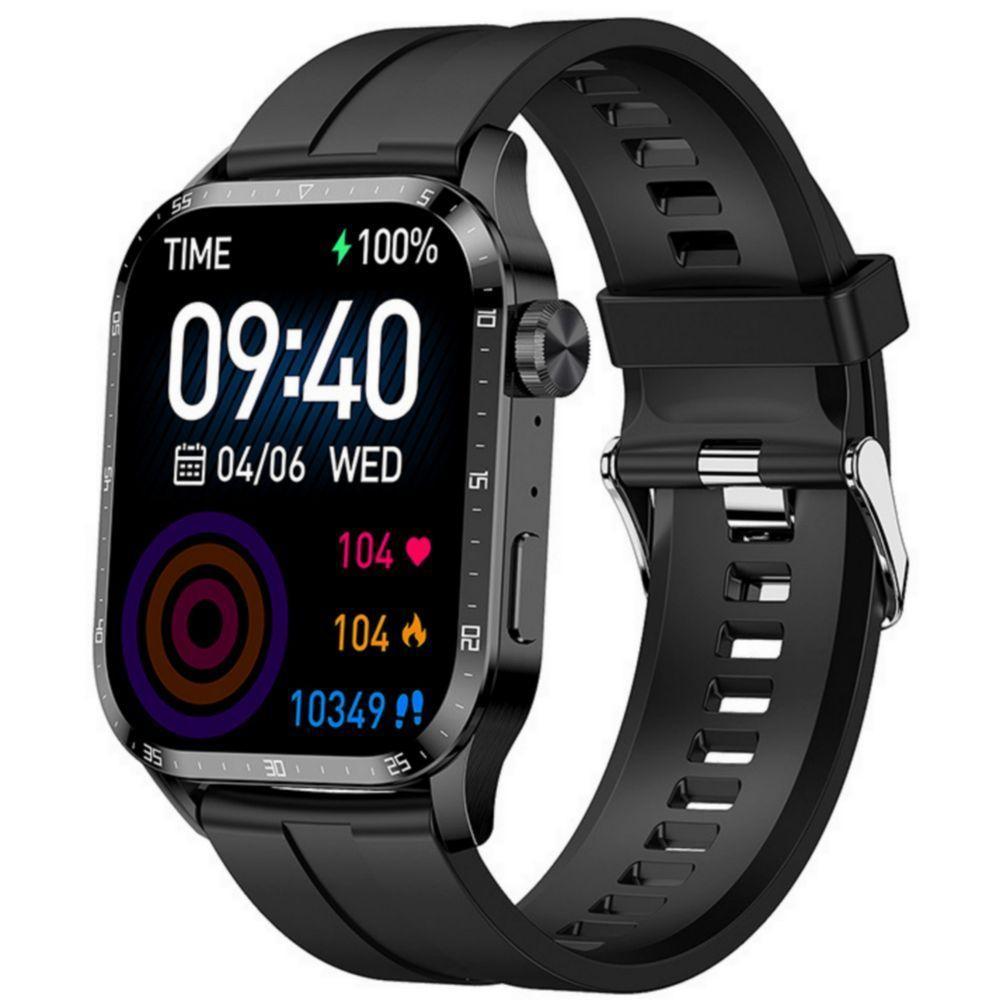 Relógio Inteligente Chamada Bluetooth Pulseira De Fitness Ip68 Preto - 1