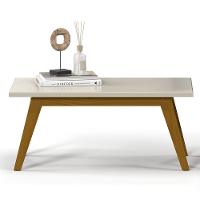 Mesa De Centro Para Sala Madeira Retangular Prism Patrimar Off White - 5