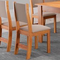 Conjunto 2 Cadeiras Estofadas Para Mesa De Jantar Sol Viero Mel - 3