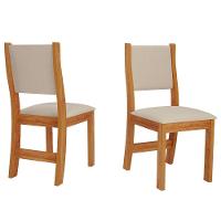 Conjunto 2 Cadeiras Estofadas Para Mesa De Jantar Sol Viero Mel - 5