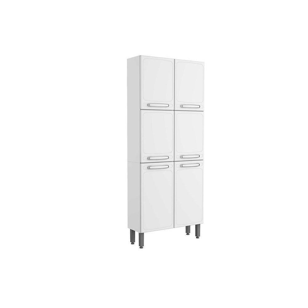 Paneleiro de Cozinha Evidence 7038 c/ 6 Portas 80cm Branco - Bertolini - 1