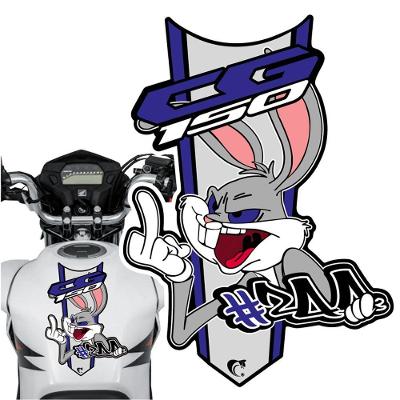 Adesivo Faixa Gravata Sem Resina Moto Cg 150/160 Pernalonga Azul Cor Cg 150