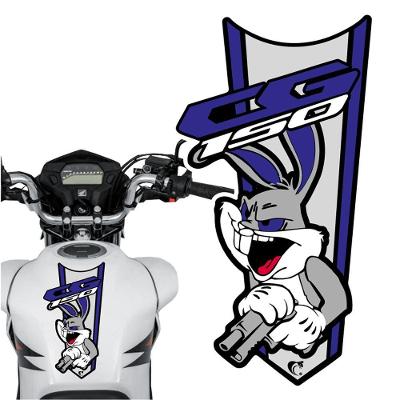 Adesivo Faixa Gravata Sem Resina Moto Cg 150/160 Pernalonga Azul Cor Cg 150