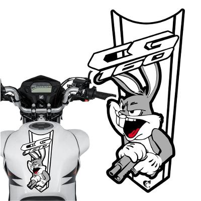 Adesivo Faixa Gravata Sem Resina Moto Cg 150/160 Pernalonga Branco Cor Cg 160