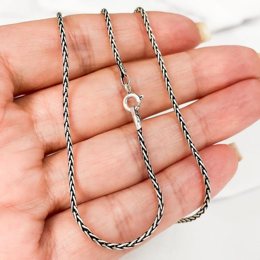 Corrente Palmeira Prata De Bali 1,5mm Prata De Bali 925 - 55cm - 2