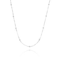 Corrente Colar Veneziana Com Bolinhas Prata 925- 60cm - 1