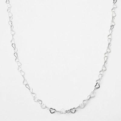 Colar Corrente Elo Coração Prata 625 - 40cm