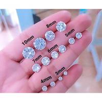 Brinco Ponto De Luz Zirconia Redonda Unissex Prata 925 - 3