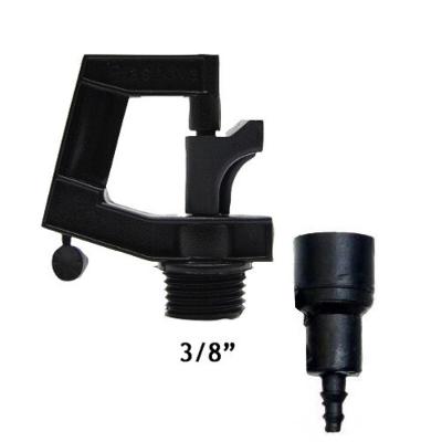 Microaspersor Micrão 3-8" Rotor Rain + Adaptador Para Micro Tubo Plasnova Irrigação Amarelo