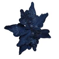 Flor Artificial Veludo Azul 30cm - 1