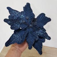 Flor Artificial Veludo Azul 30cm