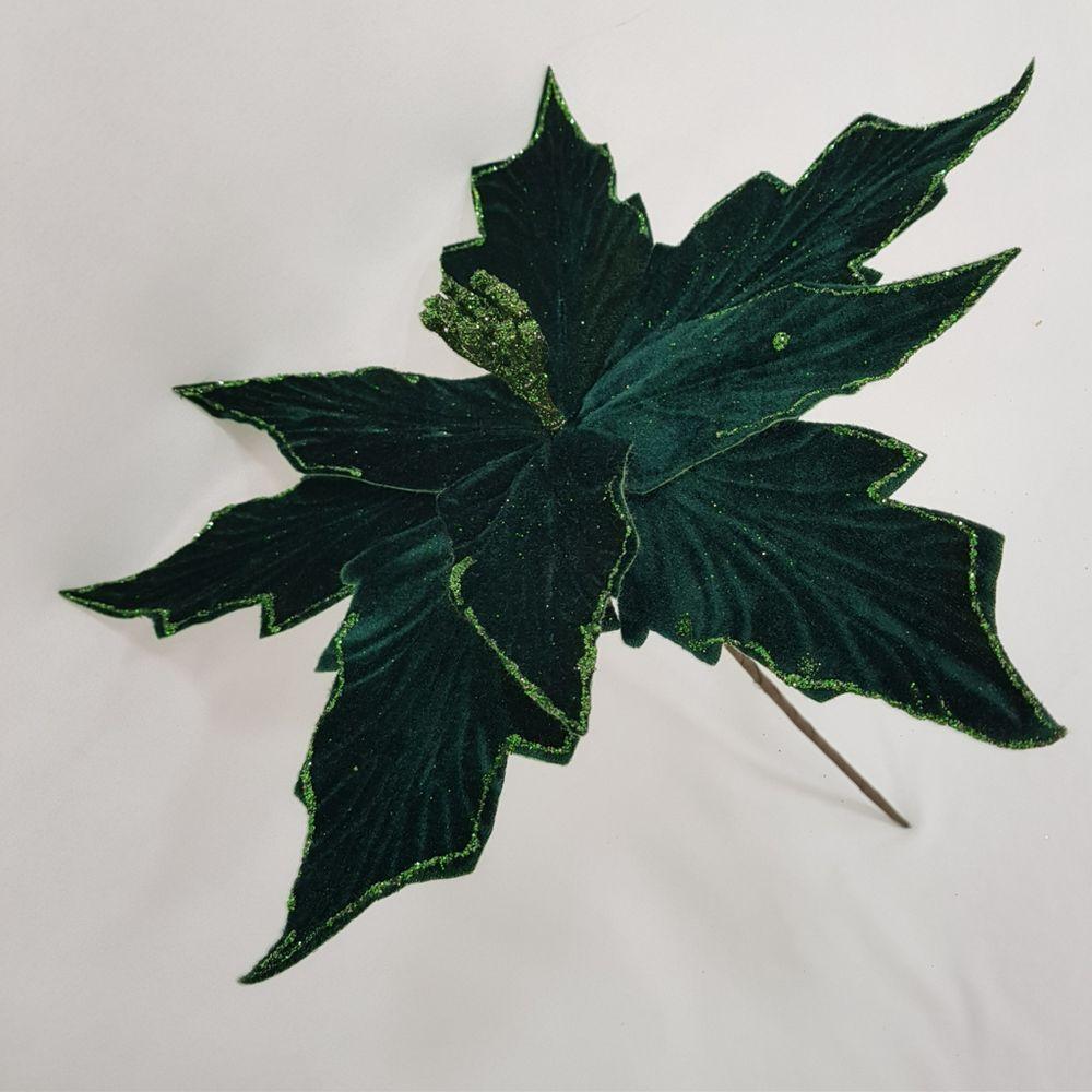 Flor Artificial Veludo Verde 30cm - 2