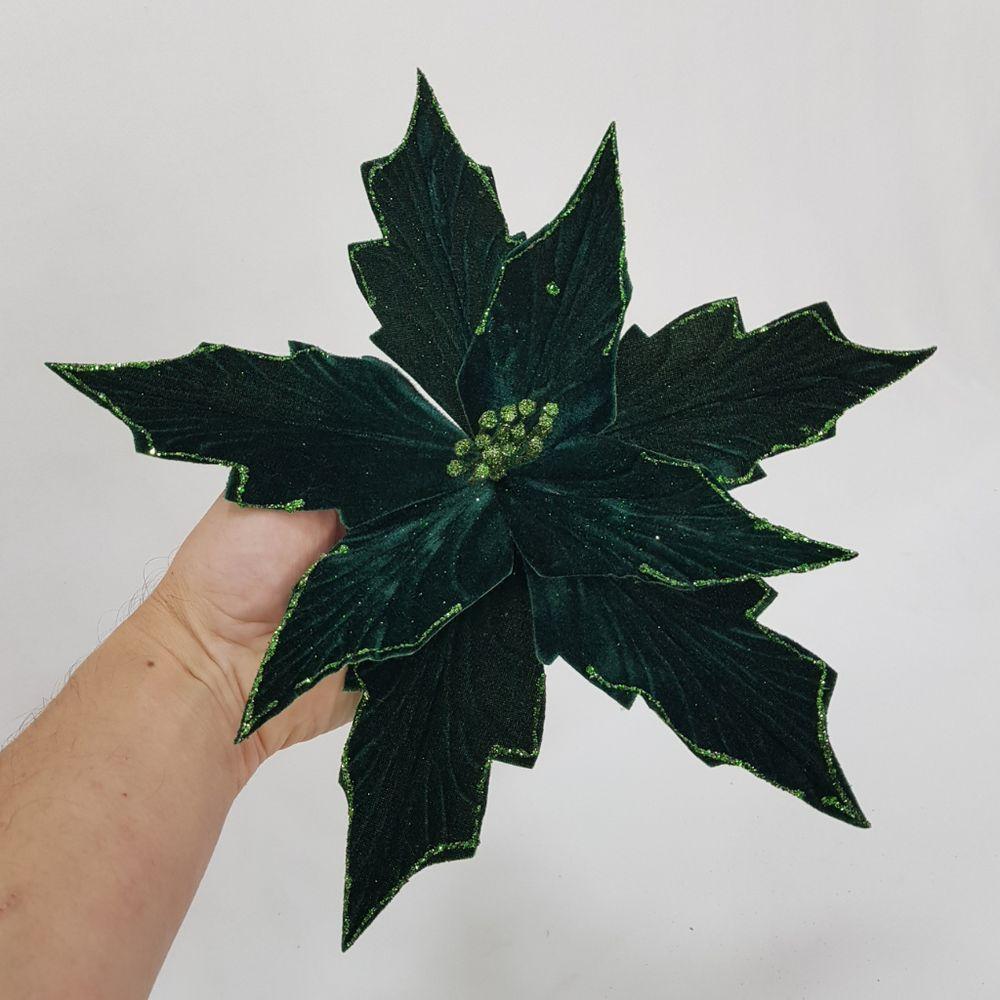 Flor Artificial Veludo Verde 30cm - 4