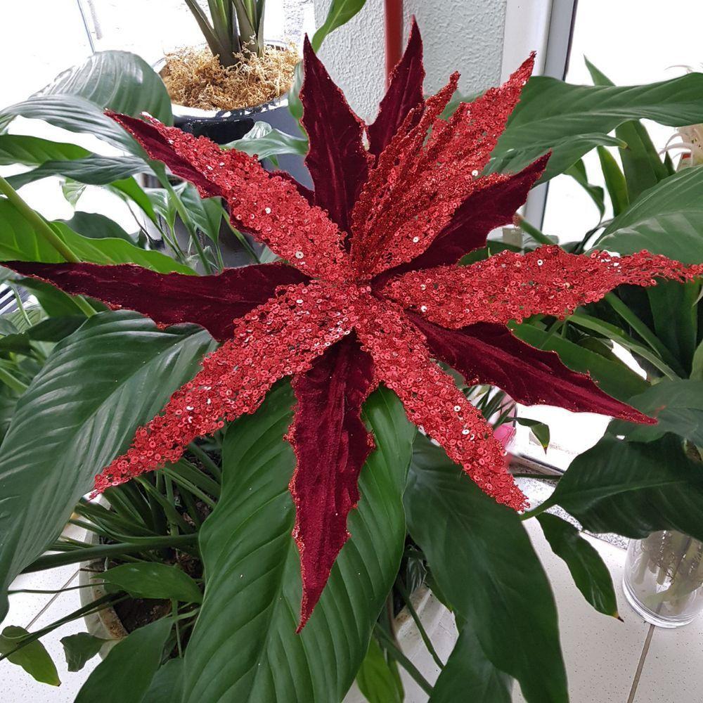 Flor Artificial Natal Vermelha 35cm - 6