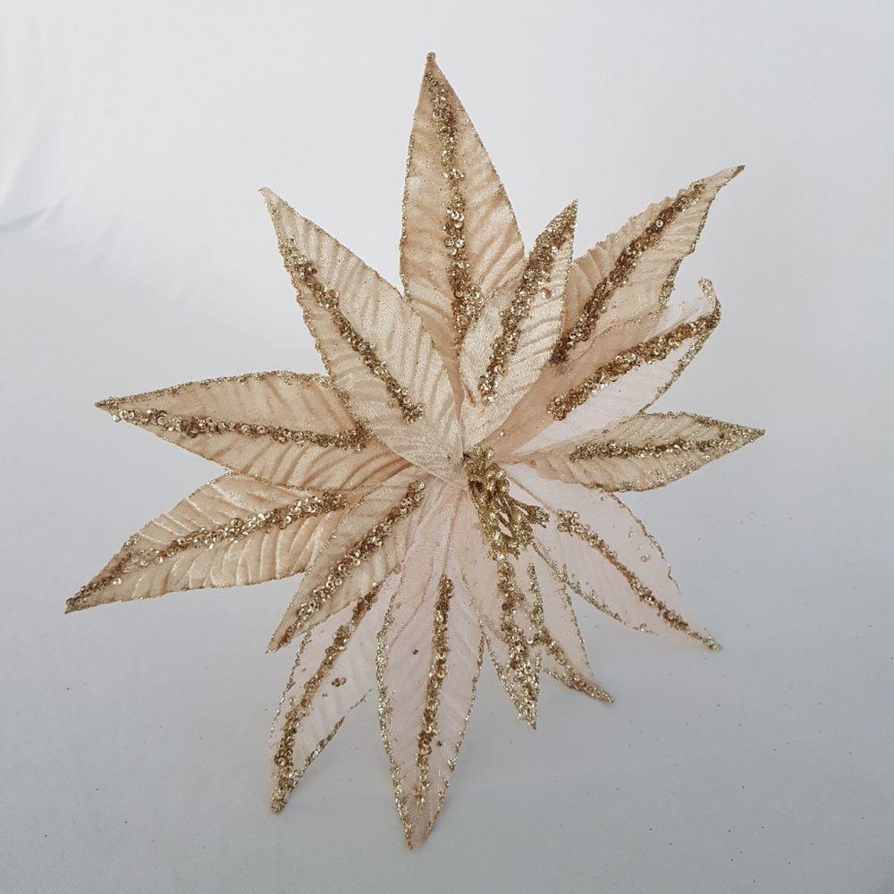 Flor Artificial Veludo E Voal 30cm - 3