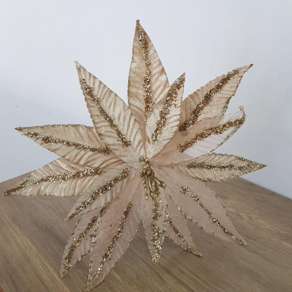 Flor Artificial Veludo E Voal 30cm - 5