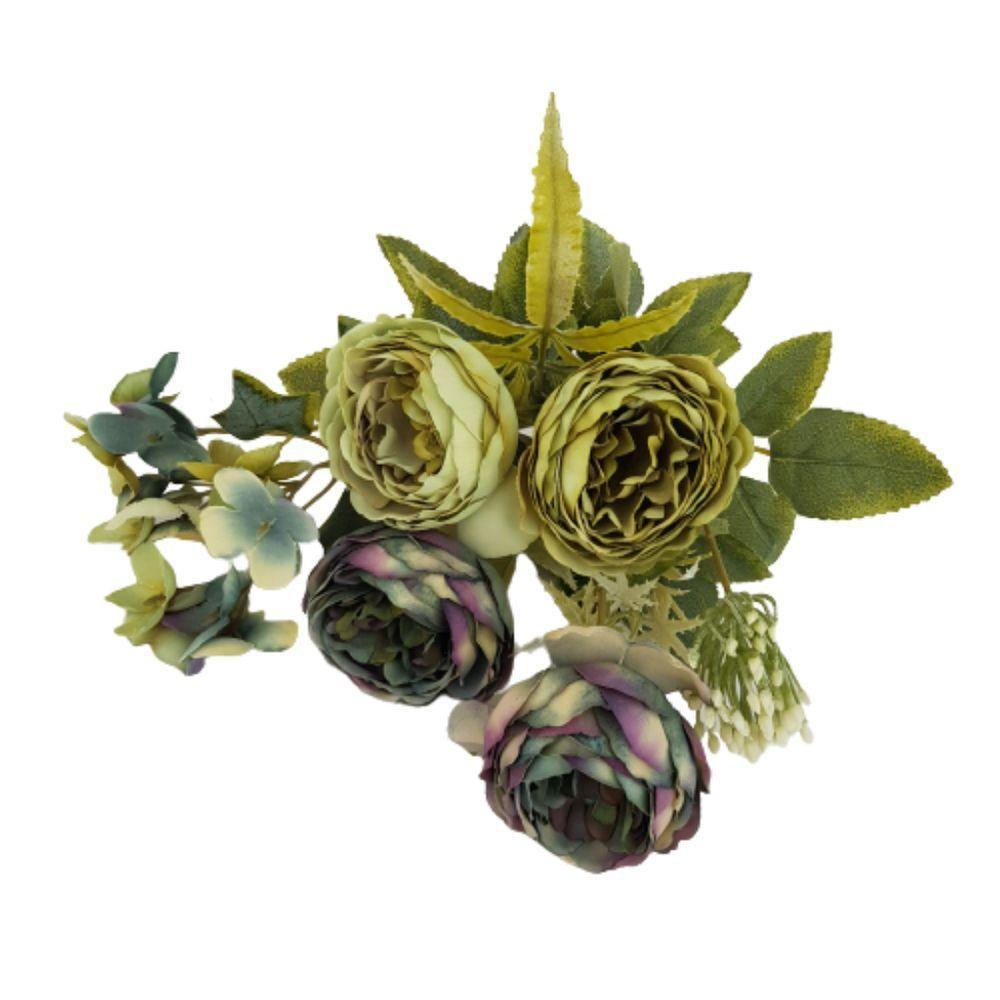 Flor Artificial Ramalhete 7 Ramos 33cm - 1