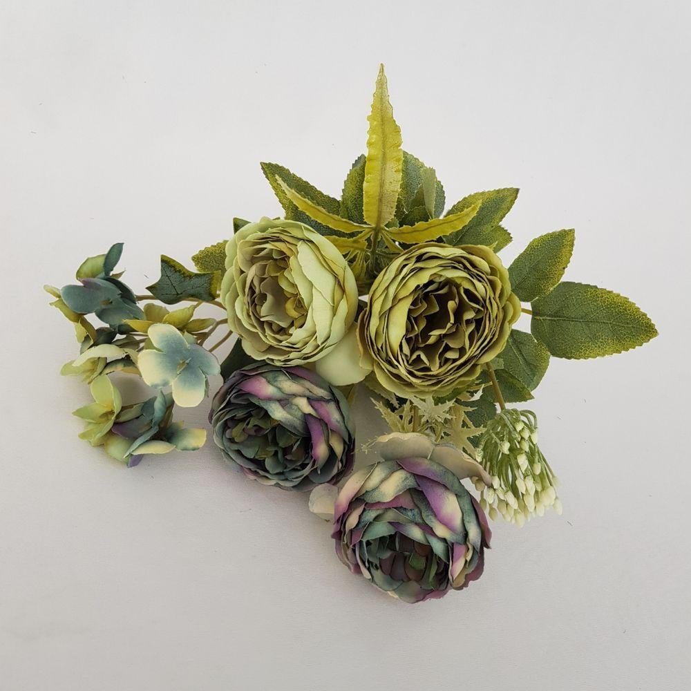 Flor Artificial Ramalhete 7 Ramos 33cm - 4