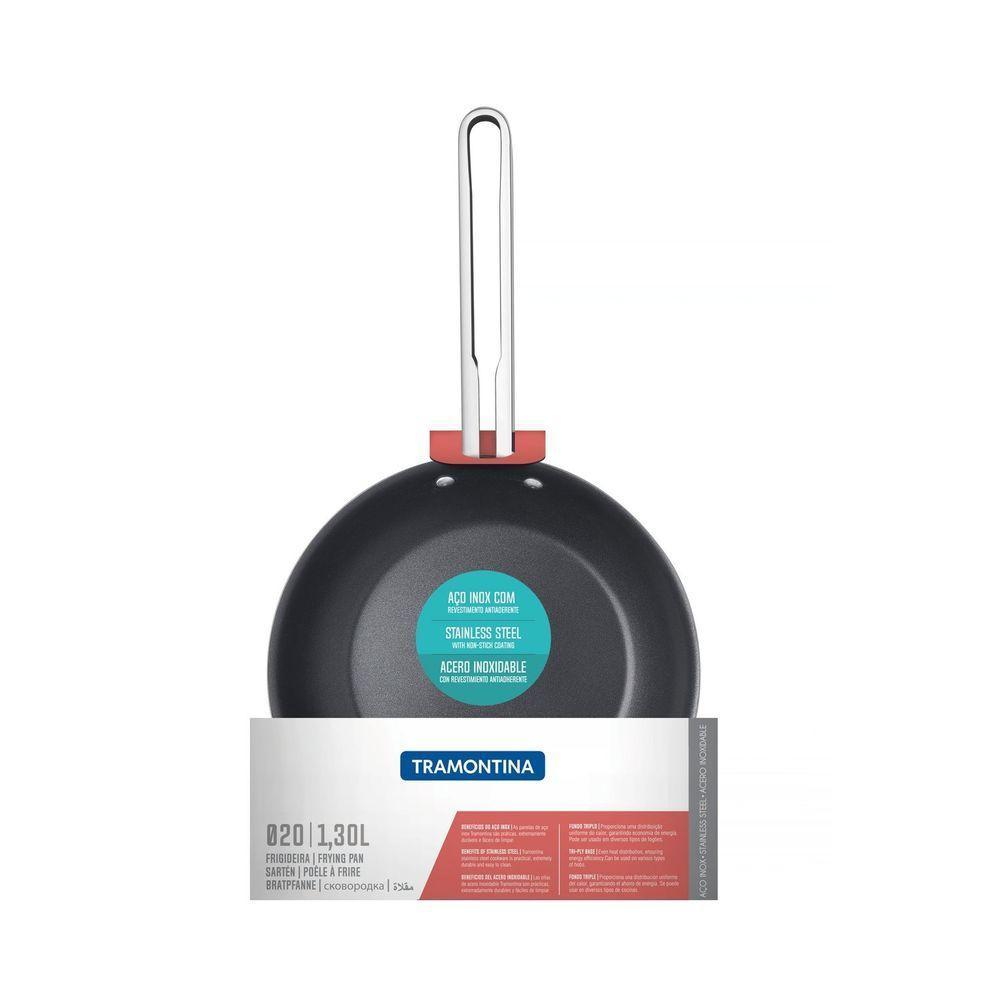 Frigideira Ventura Em Aço Inox Com Interno Antiaderente 20 Cm 1,3 L - 6