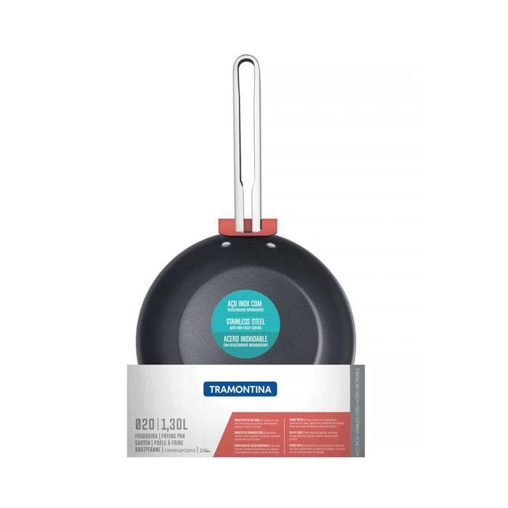 Frigideira Ventura Em Aço Inox Com Interno Antiaderente 20 Cm 1,3 L - 7