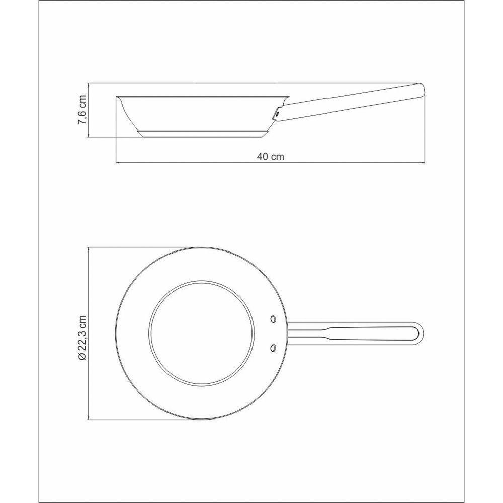 Frigideira Ventura Em Aço Inox Com Interno Antiaderente 20 Cm 1,3 L - 10