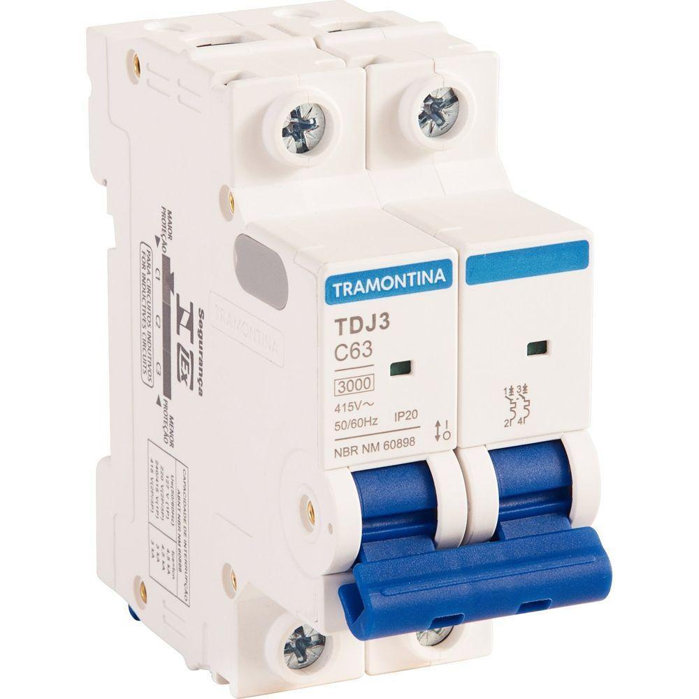 Minidisjuntor Tdj3 2 P 63 A 3 Ka Curva C Tramontina Tramontina - 1