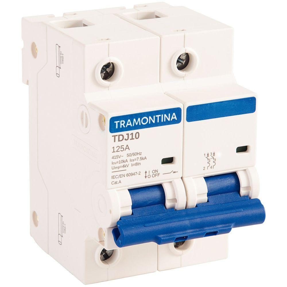 Minidisjuntor Tdj10 2 P 125 A 10 Ka Curva C Tramontina Tramontina - 1