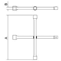 Chave De Roda Cruz Com Encaixe De 1/2" 17x19x21 Mm Tramontina Pro Tramontina - 5